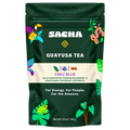 Front of Sacha Yaku Blue guayusa tea pouch, 100 g